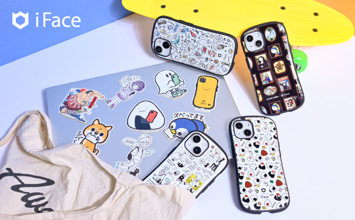 【iFace 原宿店】ステッカーレーベル「B-SIDE LABEL」とのコラボが実現!ポップなデザインのスマホケースとステッカーを展開。