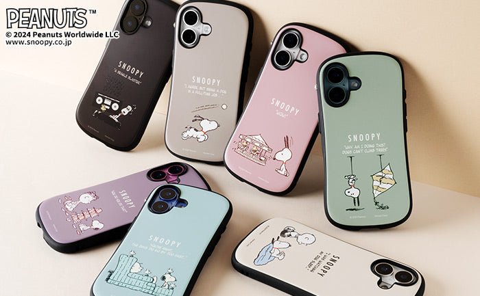iPhone16シリーズ対応!人気の「PEANUTS」デザインからくすみカラーのスマホケースが登場!