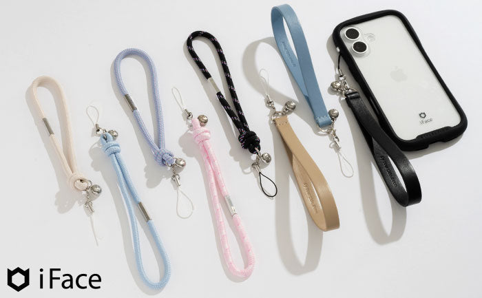 「iFace Phoneチャーム」から、PUレザータイプと丸紐タイプのスマホアクセサリーが登場！