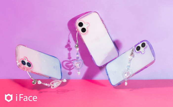クリアカラーグラデーション「Look in Clear Lolly」から iPhone 16専用・iPhone 15/14/13兼用のスマホケースと フォンチャームが新登場！