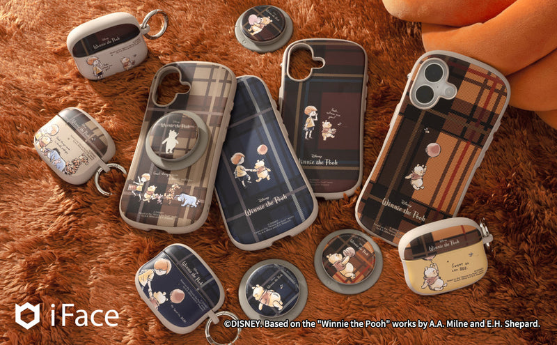 「iFace」から『くまのプーさん』デザインの新作が登場。 温かみのあるタータンチェック柄のアイテムが多数発売！