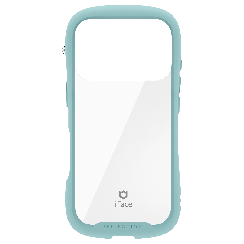 iFace Reflection 強化ガラスクリアスマホケース（ペールグリーン）