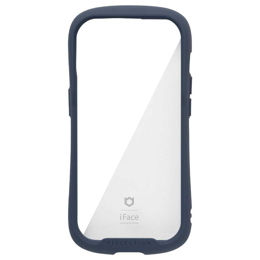 iFace Reflection 強化ガラスクリア スマホケース ネイビー