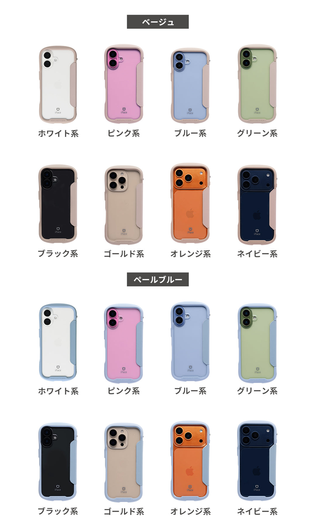 iPhone i Face Reflection クリアケース ステッカーセット iFace Reflection ダイアリー ポリカーボネート クリア スマホケース