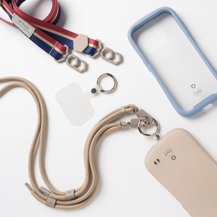 iFace Hang and ストラップホルダー ダブルリング(ガンメタル)