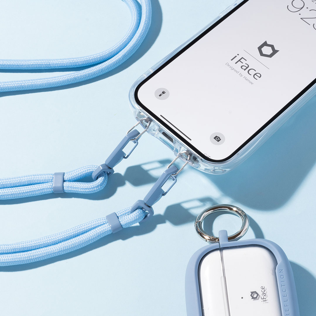 iFace Hang and ストラップホルダー ダブルリング(ガンメタル)